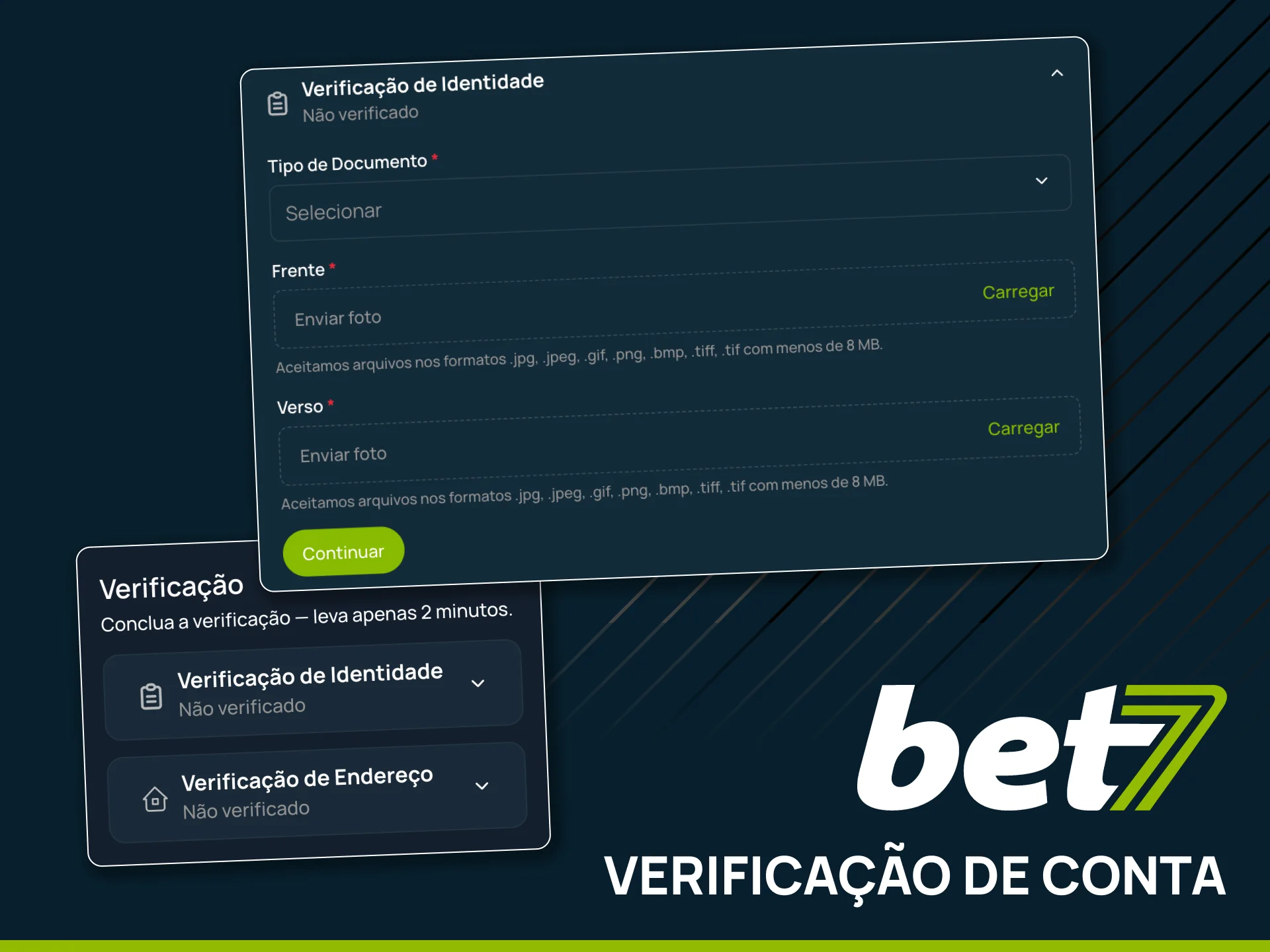 Verifique sua conta na Bet7 agora.